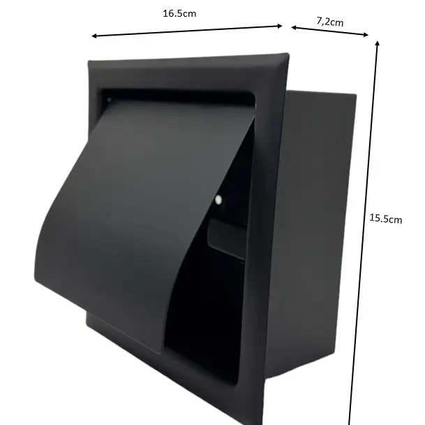 Inbouw toiletrolhouder mat zwart - Afbeelding 7