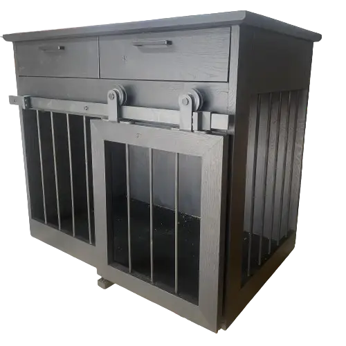 Hondenbench luxe eikenhout