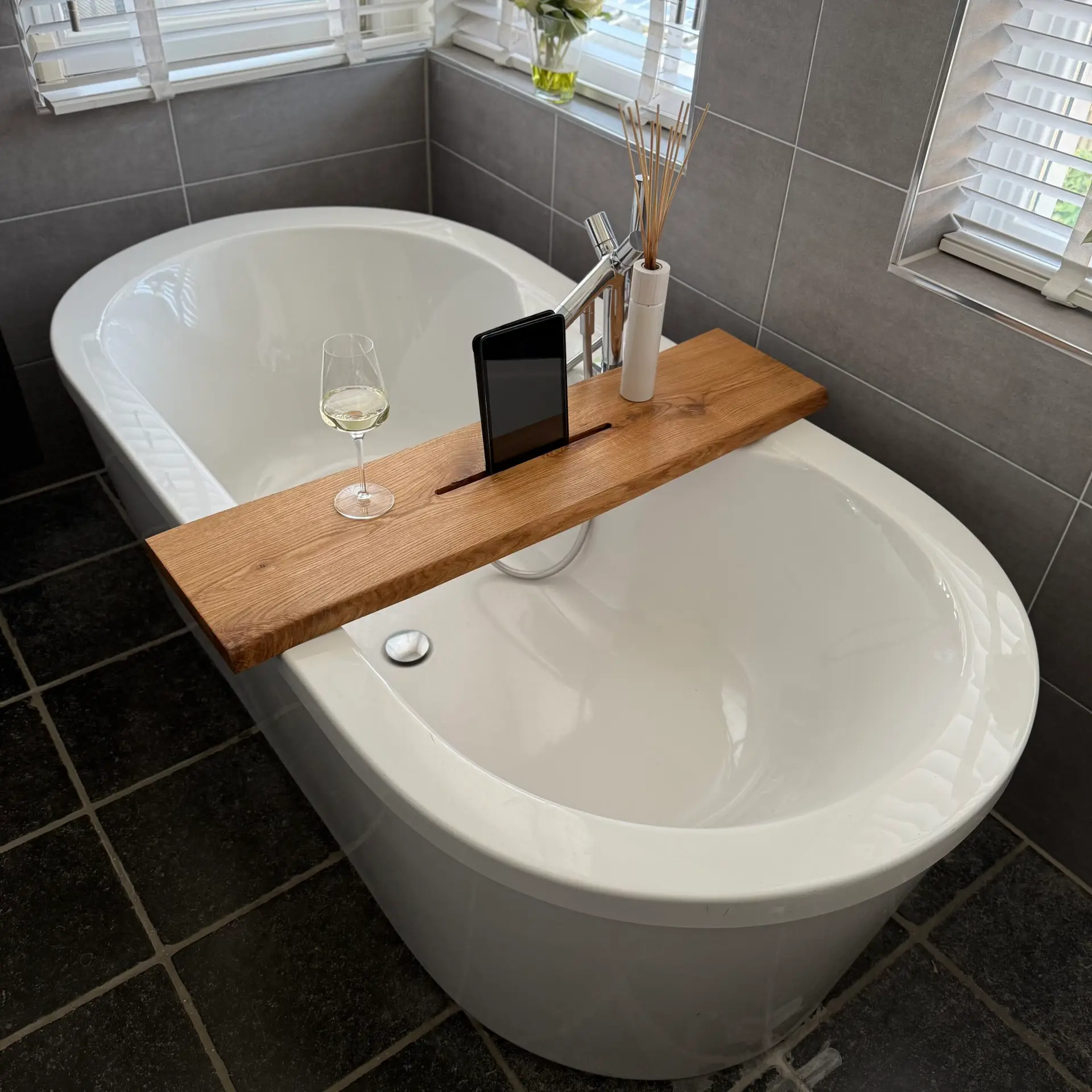 Badplank eikenhout boomstam Pure