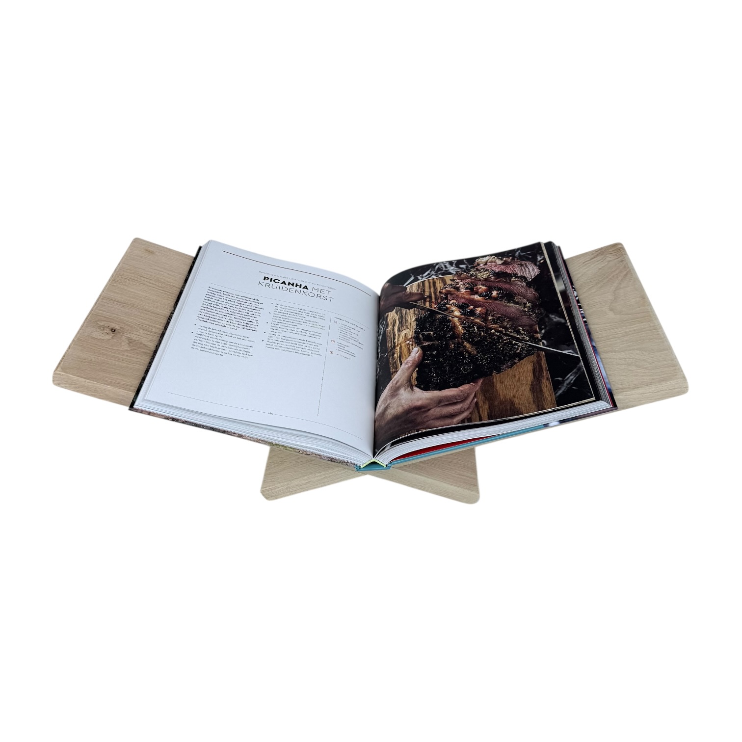 Eikenhouten boekenstandaard open boek - Afbeelding 8